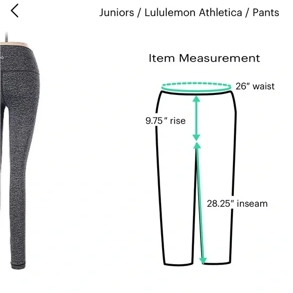 Lululemon active leggings. Full length. Excellent condition - Picture 5 of 5